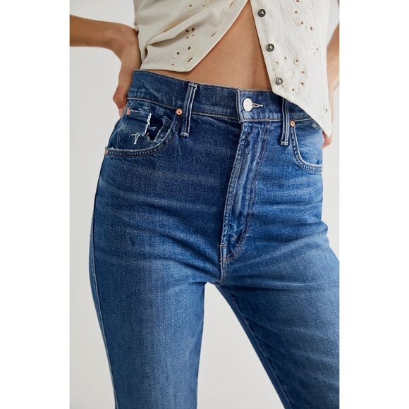 MOTHER Blue Flare Jeans - Picture 4 of 7